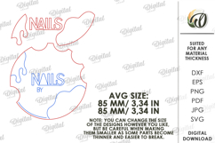 Personalized Nail Display Board Laser Cut. Nail Display SVG Product Image 2