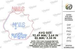Personalized Nail Display Board Laser Cut. Nail Display SVG Product Image 2