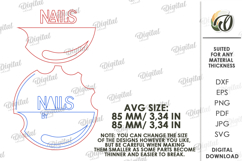 Personalized Nail Display Board Laser Cut. Nail Display SVG Product Image 2