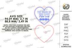 Personalized Song Ornament Laser Cut. Valentine SVG Product Image 2