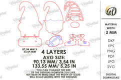 Sport Gnome Laser Cut. Gnome Decor SVG Product Image 2