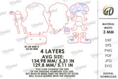 Sport Gnome Laser Cut. Gnome Decor SVG Product Image 2