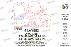 Sport Gnome Laser Cut. Gnome Decor SVG Product Image 2