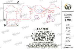 3D Spring Animal Decor Laser Cut. Stand Decor. Sheep SVG Product Image 2