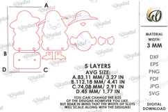 3D Spring Animal Decor Laser Cut. Stand Decor. Chick SVG Product Image 2