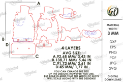 3D Spring Animal Decor Laser Cut. Stand Decor. Hedgehog SVG Product Image 2