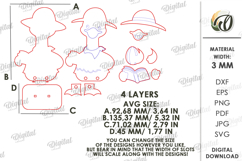 3D Spring Animal Decor Laser Cut. Stand Decor. Goose SVG Product Image 2