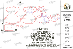 3D Spring Animal Decor Laser Cut. Stand Decor. Mouse SVG Product Image 2