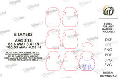 3D Spring Animal Stand Decor Laser Cut. Sheep SVG Product Image 2