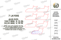 3D Spring Animal Stand Decor Laser Cut. Caterpillar SVG Product Image 2
