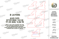 3D Spring Animal Stand Decor Laser Cut. Fawn SVG Product Image 2