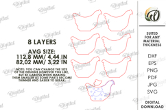 3D Spring Animal Stand Decor Laser Cut. Chicken SVG Product Image 2