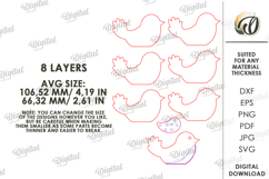 3D Spring Animal Stand Decor Laser Cut. Bird SVG Product Image 2