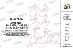 3D Spring Animal Stand Decor Laser Cut. Rabbit SVG Product Image 2