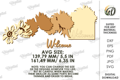 Sunflower Wall Decors Bundle Lasercut. Wall Decor SVG Product Image 2
