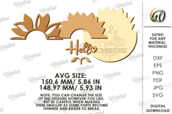 Sunflower Wall Decor Laser Cut. Wall Decor SVG Product Image 2
