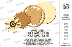 Sunflower Wall Decor Laser Cut. Wall Decor SVG Product Image 2