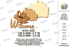 Sunflower Wall Decor Laser Cut. Wall Decor SVG Product Image 2