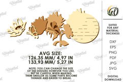 Sunflower Wall Decor Laser Cut. Wall Decor SVG Product Image 2