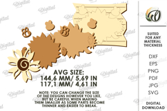 Sunflower Wall Decor Laser Cut. Wall Decor SVG Product Image 2