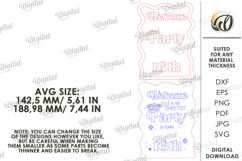 Sweet Sixteen Party Decors Bundle Lasercut. Birthday SVG Product Image 3