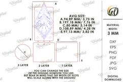 3D Crystal Holder Stand Lasercut. Esoteric SVG Product Image 2