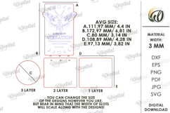 3D Crystal Holder Stand Lasercut. Esoteric SVG Product Image 2
