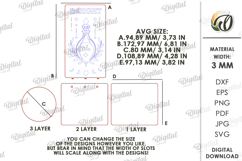 3D Crystal Holder Stand Lasercut. Esoteric SVG Product Image 2