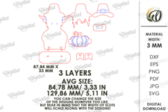 Thanksgiving Stand Decor Laser Cut. Cow SVG Product Image 2