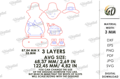 Thanksgiving Stand Decor Laser Cut. Pilgrim SVG Product Image 2