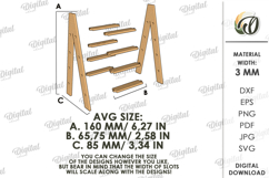 Valentine's Day Mini Ladder Laser Cut. Stand Decor SVG Product Image 2