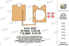 Valentine's Day Photo Frame Laser Cut. Wall Photo Frame SVG Product Image 2