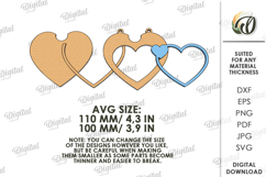 Valentine&#039;s Day Photo Frame Laser Cut. Wall Photo Frame SVG Product Image 2