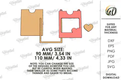 Valentine's Day Photo Frame Laser Cut. Wall Photo Frame SVG Product Image 2