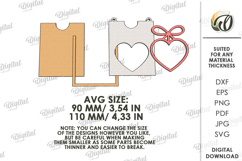 Valentine&#039;s Day Photo Frame Laser Cut. Wall Photo Frame SVG Product Image 2