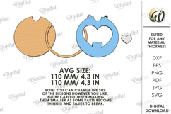 Valentine&#039;s Day Photo Frame Laser Cut. Wall Photo Frame SVG Product Image 2