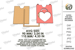 Valentine&#039;s Day Photo Frame Laser Cut. Wall Photo Frame SVG Product Image 2