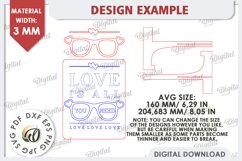 Valentines Day Stand Decor Laser Cut. Valentine Sign SVG Product Image 2