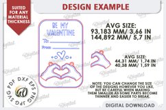 Valentines Day Keychains Gift Card Laser Cut. Valentine Gift Product Image 2