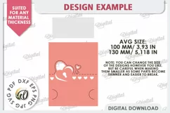 Valentine's Place Card Paper Cut. Wedding Name Card SVG Product Image 2