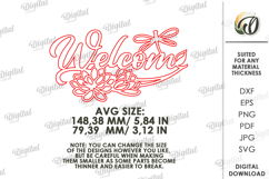 Wooden Welcome Wall Decor Laser Cut. Home Decor SVG Product Image 2