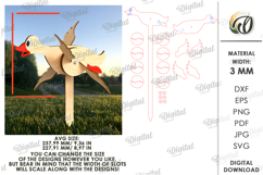 3D Windmill Garden decor Laser Cut. Whirligig SVG Product Image 2