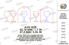 Wine Tiered Tray Decor Laser Cut. Wine Wall Decor SVG Product Image 2