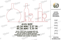 Wine Tiered Tray Decor Laser Cut. Wine Wall Decor SVG Product Image 2
