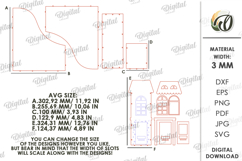 3D House Office Organizer Laser Cut. Desk Organizer SVG Product Image 2