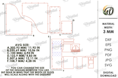 3D House Office Organizer Laser Cut. Desk Organizer SVG Product Image 2