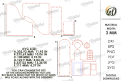 3D House Office Organizer Laser Cut. Desk Organizer SVG Product Image 2