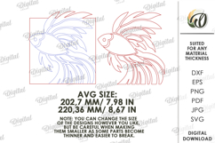 3D Mosaic Wall Art Laser Cut. Wall Decor. Fish SVG Product Image 2
