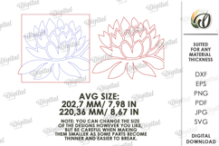 3D Mosaic Wall Art Laser Cut. Wall Decor. Flower SVG Product Image 2