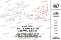 3D Mosaic Wall Art Laser Cut. Wall Decor. Butterfly SVG Product Image 2
